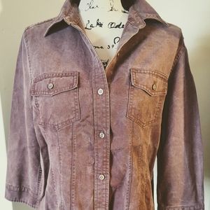 Kate Hill Faded Wash Brown Shirt